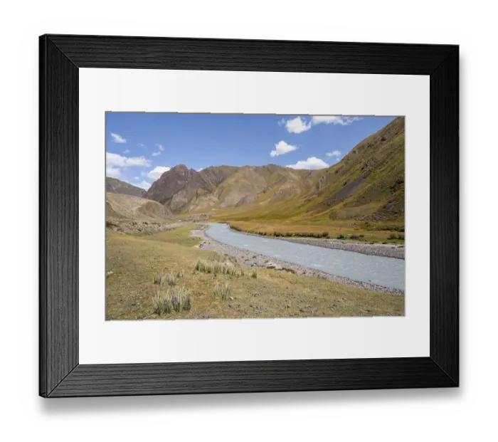 Framed Print : River in the mountains of the Tien Shan