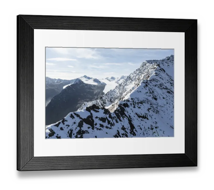 Framed Print : Ramoljoch, behind mountain Ramolkogel with snow
