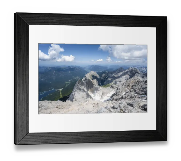 Framed Print : Panorama, rocky steep mountain landscape
