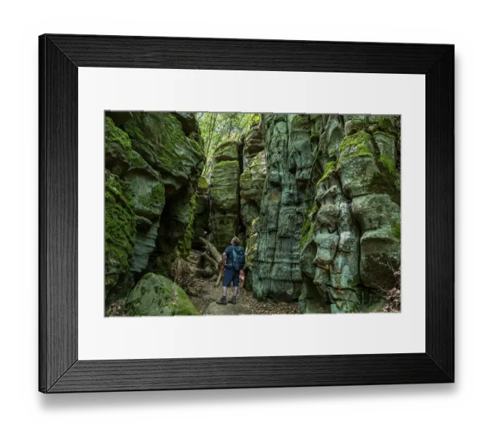 Framed Print : The Devil's Gorge, narrow, accessible gorge of sandstone rocks