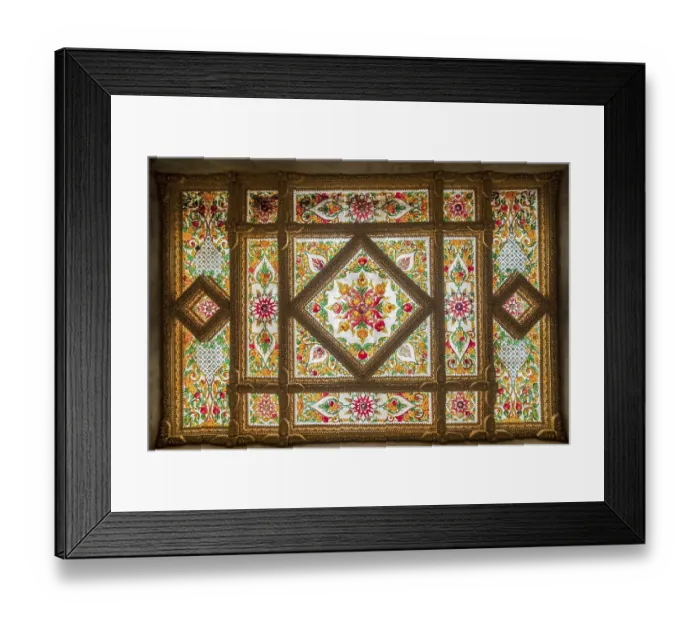 Framed Print : Ceiling window in the temple pagoda of the Sri Chai Mongkol Grand Pagoda temple complex Framed Print : Ceiling window in the temple pagoda of the Sri Chai Mongkol Grand Pagoda temple complex