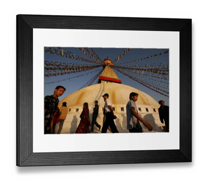 Framed Print : The stupa of Bodnath, Kathmandu, Nepal, Asia
