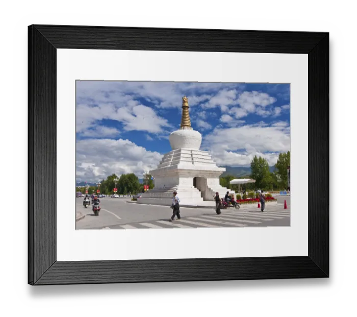 Framed Print : White stupa, Lhasa, Tibet, Asia