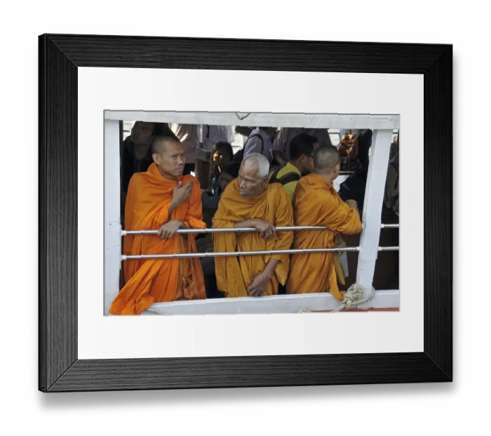 Framed Print : Monks, Bangkok, Thailand, Southeast Asia, Asia