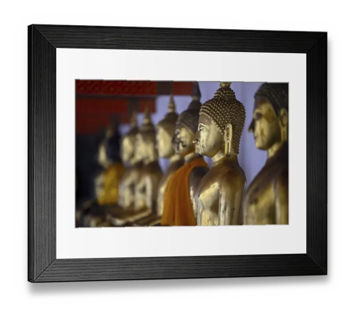 Framed Print : Gilded Buddha statues in Wat Pho