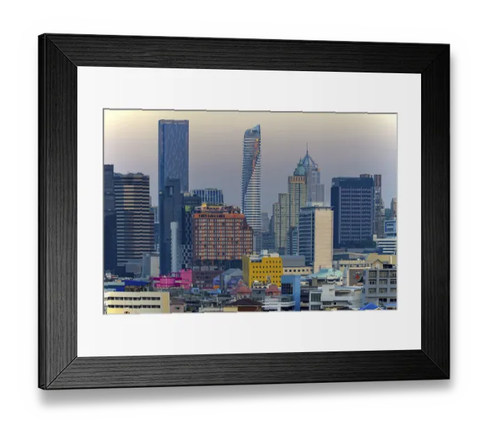 Framed Print : Panorama from Golden Mount, skyline of Bangkok Framed Print : Panorama from Golden Mount, skyline of Bangkok