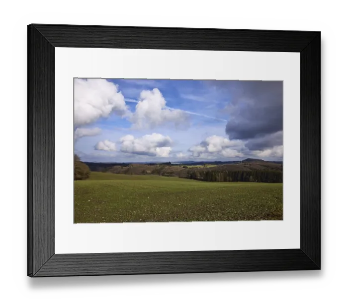 Framed Print : Agriculture, fields, hilly landscape