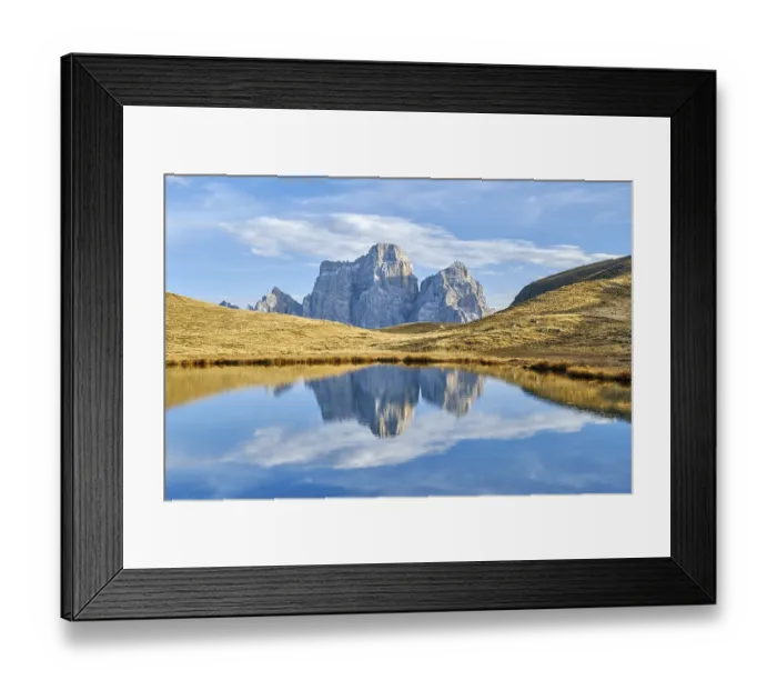 Framed Print : Laghetto di Baste, Belluno, Pelmo Massif