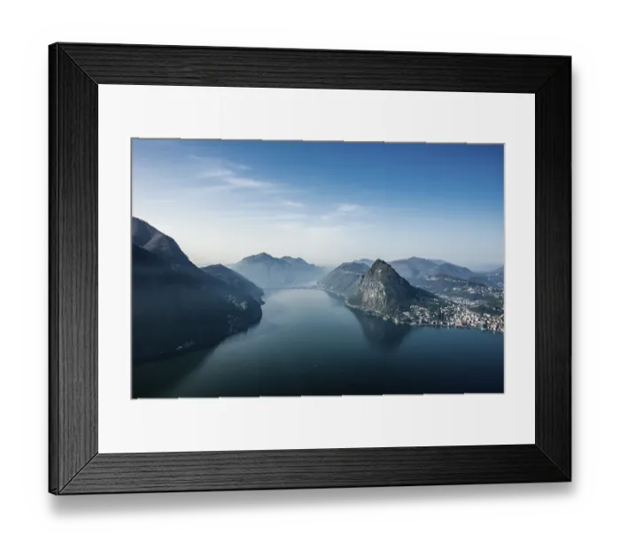 Framed Print : Panorama, View of Lugano from Monte Bre Framed Print : Panorama, View of Lugano from Monte Bre