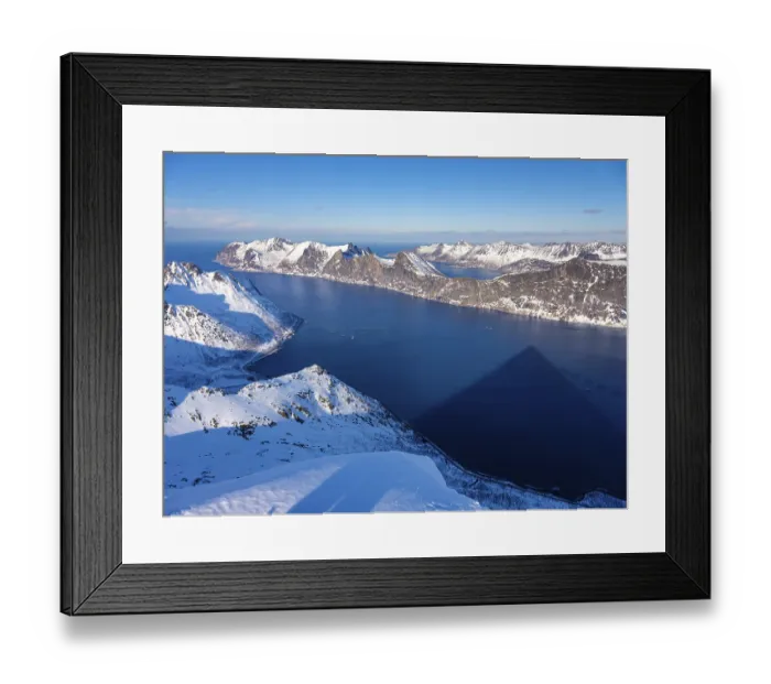 Framed Print : View over mountains and fjords