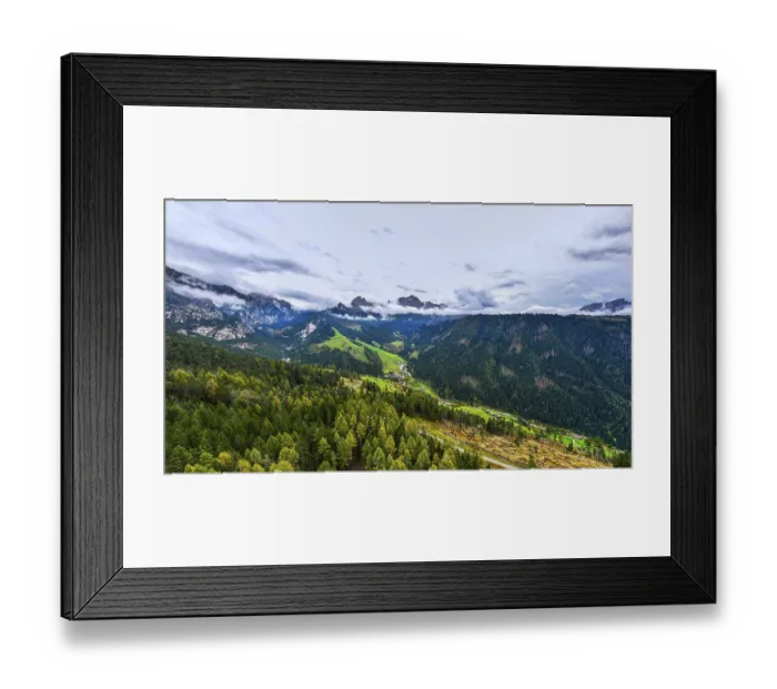 Framed Print : The peaks of the rose garden, shrouded in mist