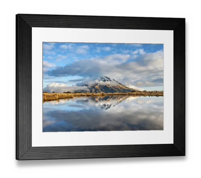 Framed Print : Water reflection in Pouakai Tarn