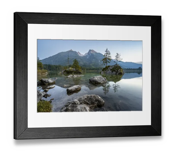 Framed Print : Hochkalter reflected in Hintersee