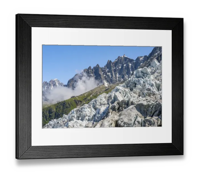 Framed Print : Glacier ice of the Glacier des Bossons
