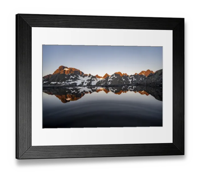 Framed Print : Rocky mountain peaks reflected in a small pond Framed Print : Rocky mountain peaks reflected in a small pond