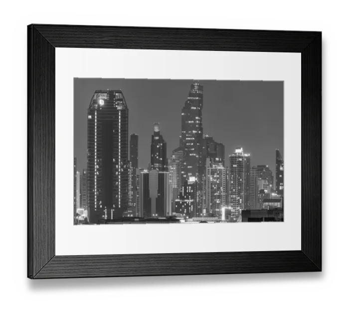 Framed Print : Panorama from Golden Mount, skyline of Bangkok