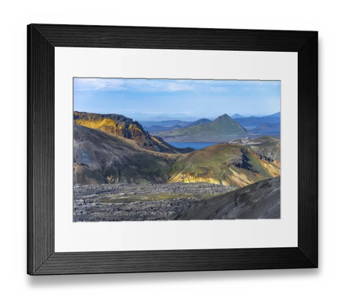 Framed Print : Landscape panorama, Dramatic volcanic landscape