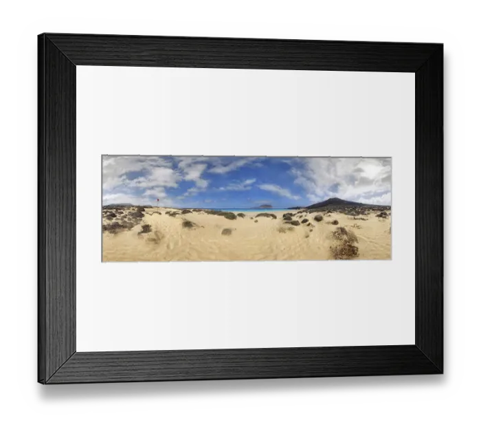 Framed Print : Sandy beach of Playa de las Conchas