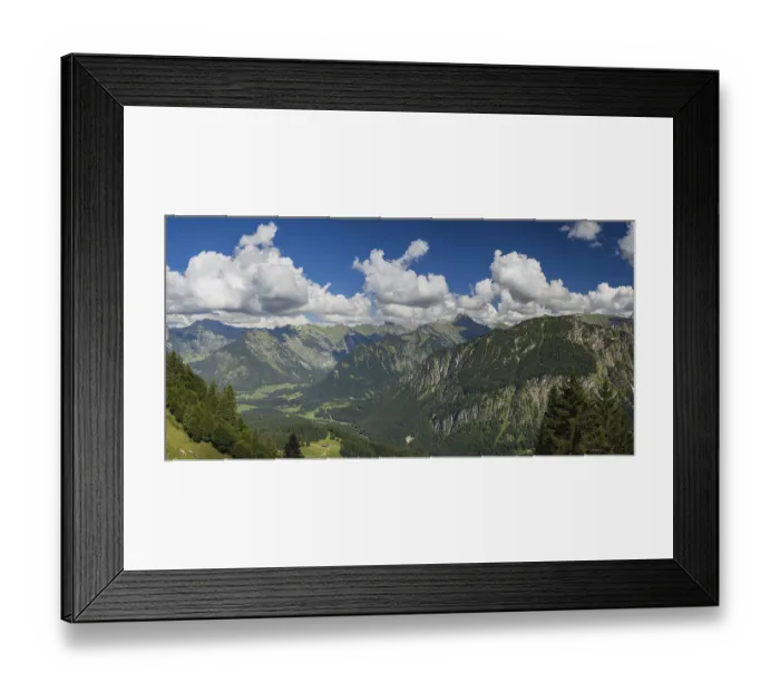 Framed Print : Mountain panorama from Soellereck to Hoefats Framed Print : Mountain panorama from Soellereck to Hoefats