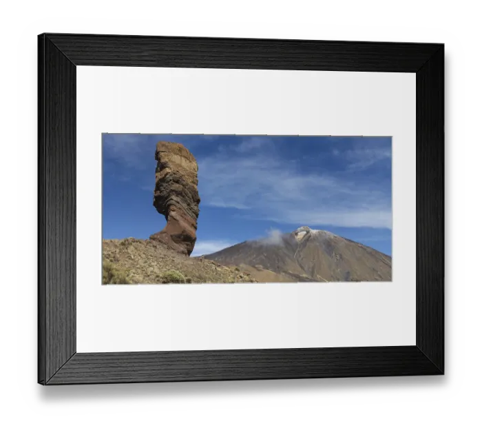 Framed Print : Pico del Teide, 3715m and Roque Cinchado