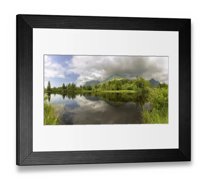 Framed Print : Water reflection in the moor pond