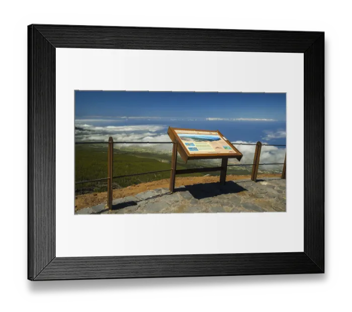 Framed Print : Panorama of the west coast with trade wind clouds from the Mirador El Valle viewpoint Framed Print : Panorama of the west coast with trade wind clouds from the Mirador El Valle viewpoint