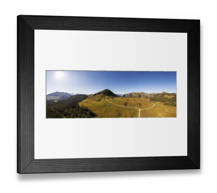 Framed Print : Drone image, Labenbergalm with Labenberg