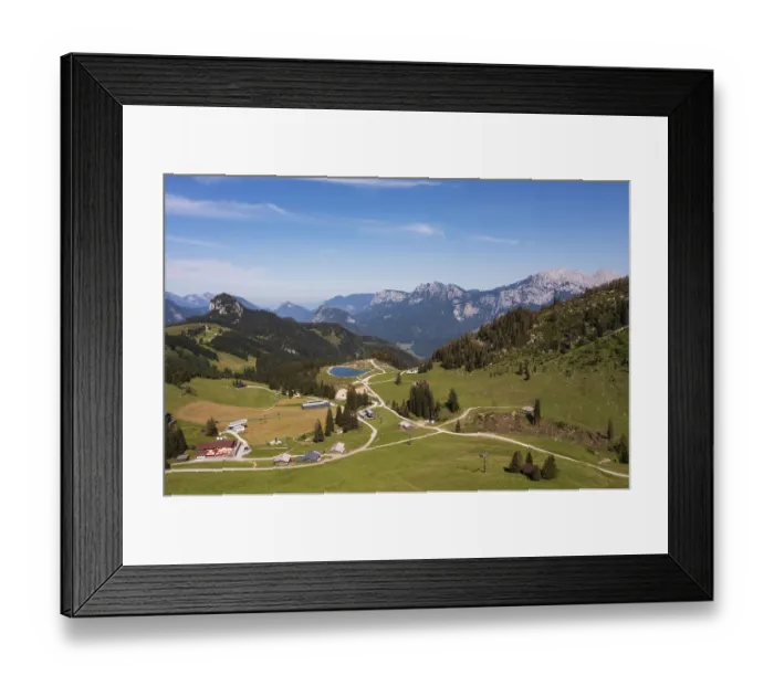 Framed Print : Drone shot, Hochalm, Loferer Alm with view to the Reiteralpe