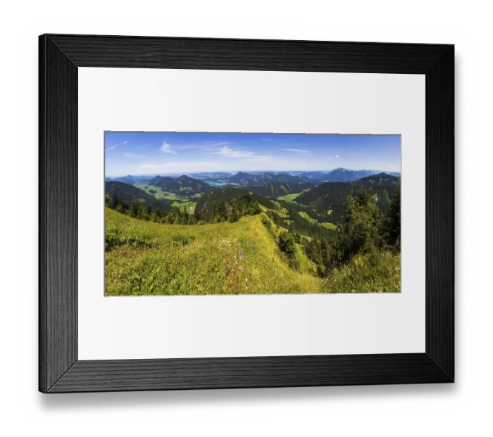 Framed Print : View from the summit of the Faistenauer Schafberg to Lake Fuschlsee