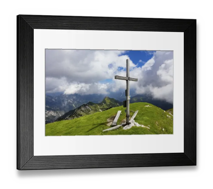 Framed Print : Summit cross on the Gamsfeld, Russbach