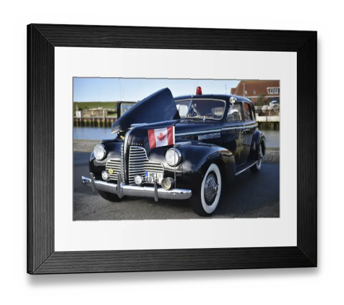 Framed Print : Buick Eigth Sedan 1938, at a classic car meeting in Buesum