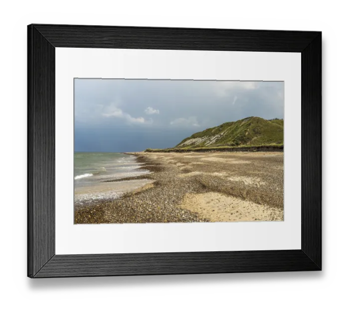 Framed Print : The Groenne beach and Svinklovene dunes at Jammer Bay