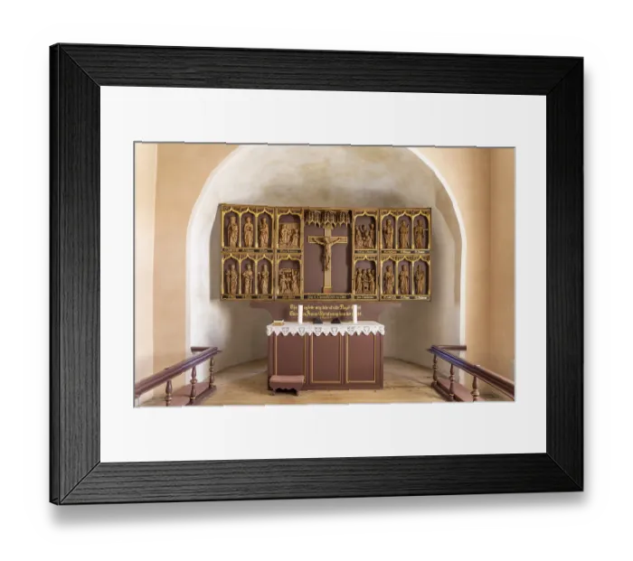 Framed Print : Altar of Lindelse Church, Langeland Island Framed Print : Altar of Lindelse Church, Langeland Island