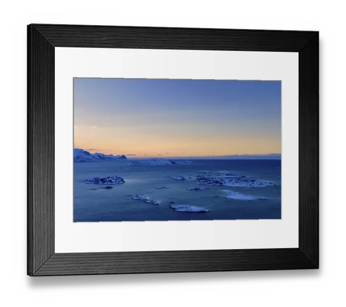 Framed Print : Fjord with islands during the blue hour Framed Print : Fjord with islands during the blue hour
