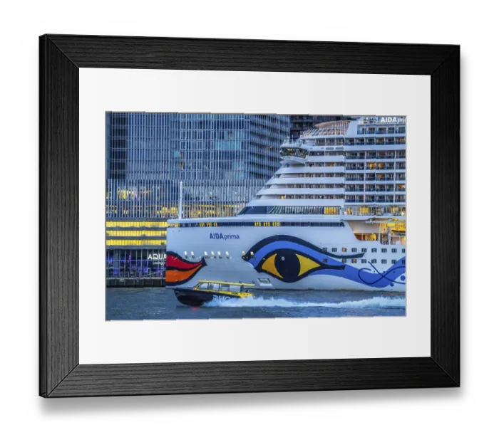 Framed Print : Cruise ship Aida Prima at the Cruise Terminal of Rotterdam