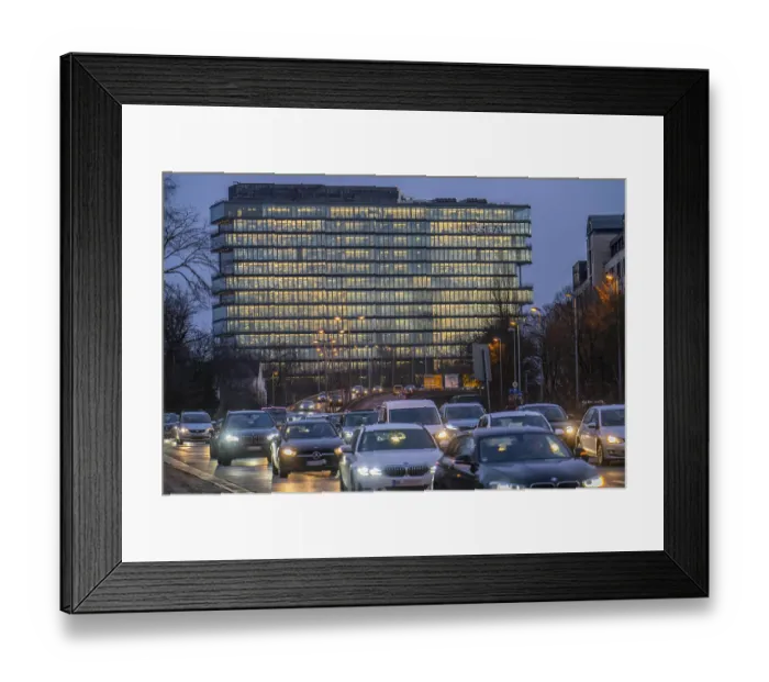 Framed Print : City centre traffic, Danziger Strasse Framed Print : City centre traffic, Danziger Strasse