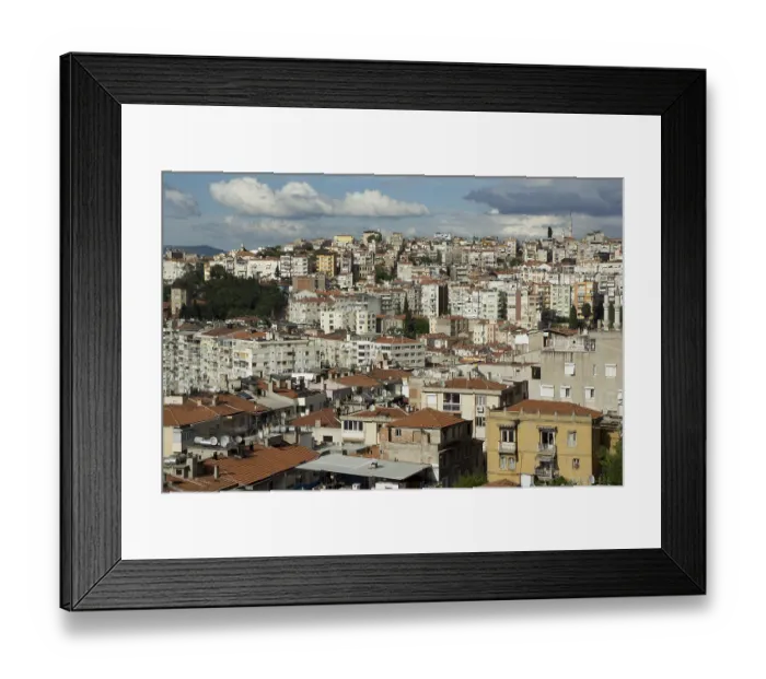 Framed Print : Residential houses in Izmir, Turkey Framed Print : Residential houses in Izmir, Turkey