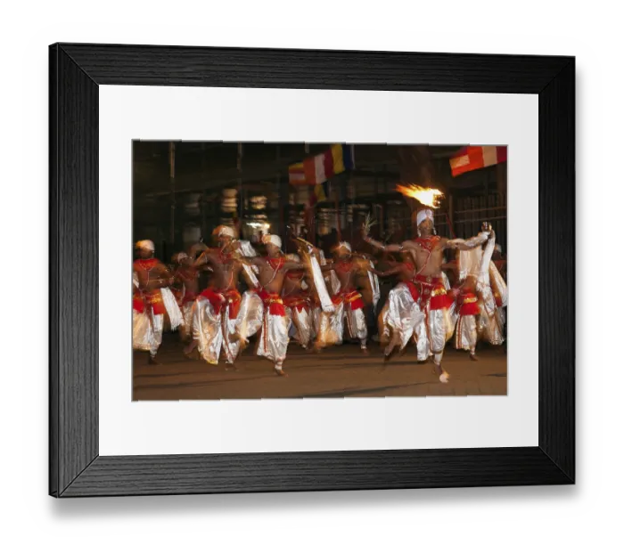 Framed Print : Dance troupe, Kandy Dancers in traditional costumes Framed Print : Dance troupe, Kandy Dancers in traditional costumes