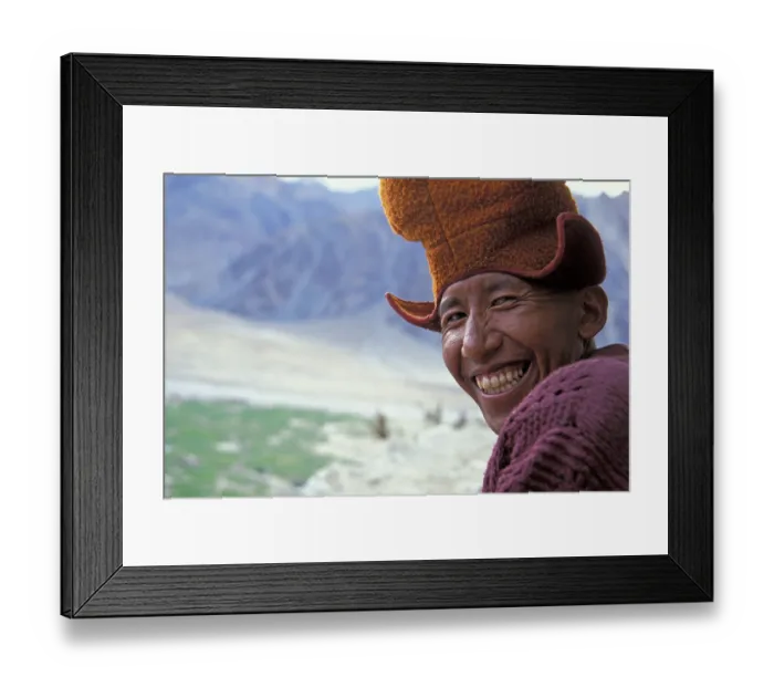 Framed Print : Buddhist, Gelugpa monk, Tongde monastery