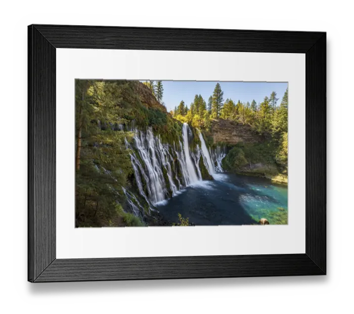 Framed Print : Waterfall, long-term image, McArthur-Burney Falls Memorial State Park