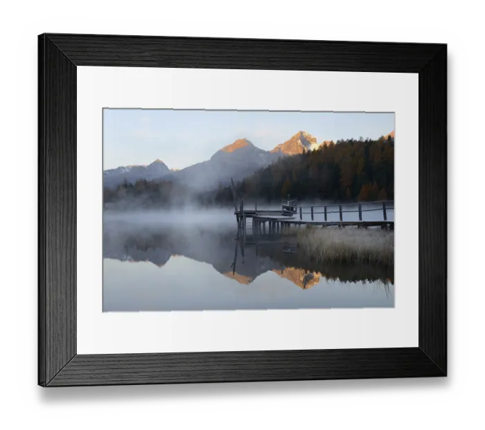 Framed Print : Morning atmosphere at Lake Staz near St