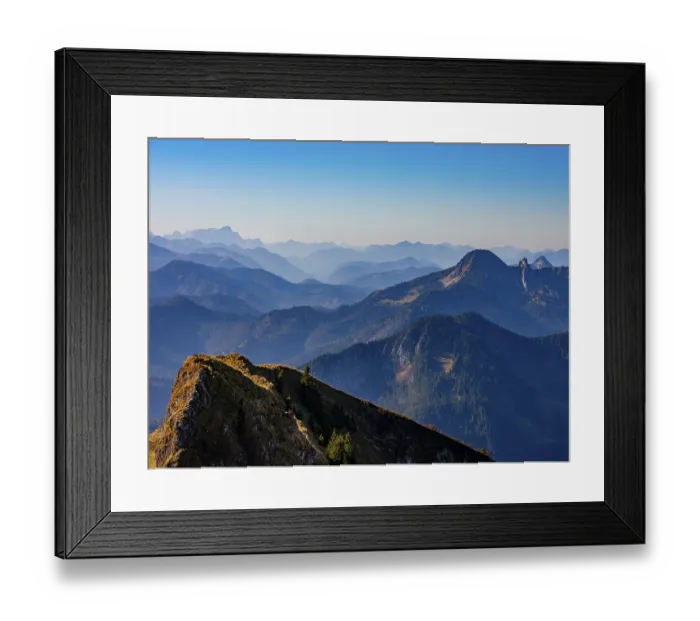 Framed Print : Alpine panorama, view from the Rotwand to the Brandenberg Alps Framed Print : Alpine panorama, view from the Rotwand to the Brandenberg Alps