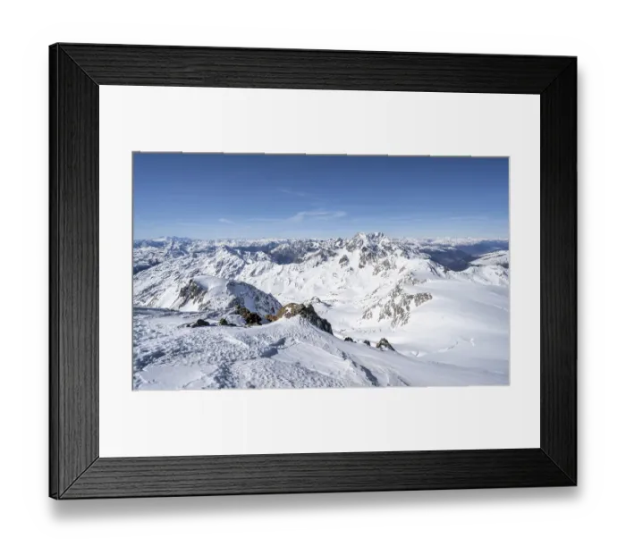 Framed Print : View from the summit of Monte Cevedale