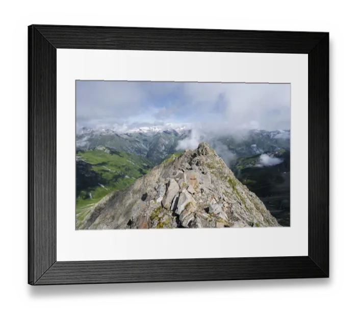 Framed Print : Mountain panorama, view from the summit of the Lasoerling to the mountains of the Venediger Group
