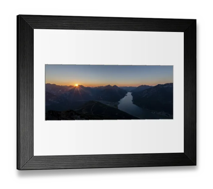 Framed Print : Sunset, mountain panorama from Baerenkopf Framed Print : Sunset, mountain panorama from Baerenkopf