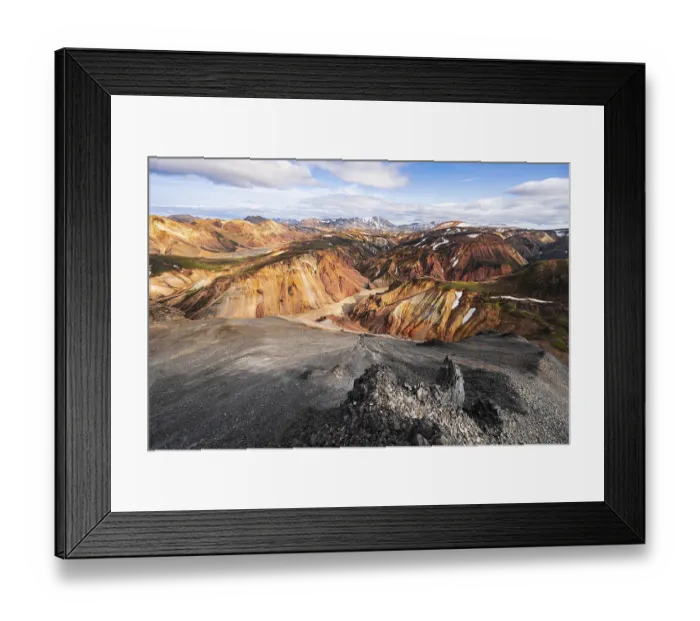 Framed Print : View from Blahnukur, Landscape panorama Framed Print : View from Blahnukur, Landscape panorama