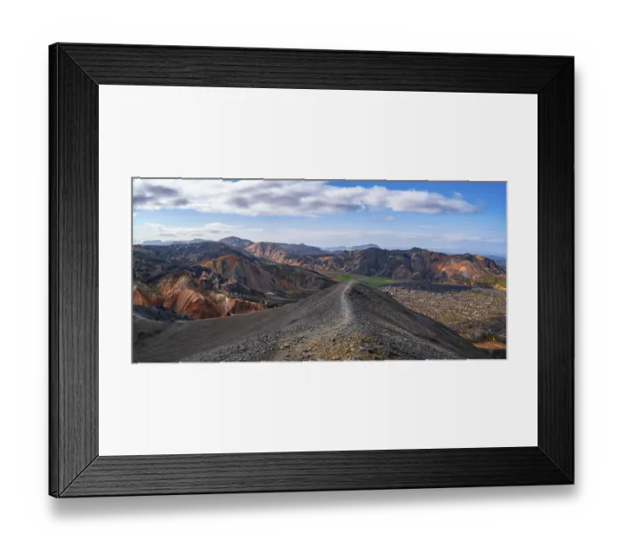 Framed Print : View from Blahnukur, Landscape panorama