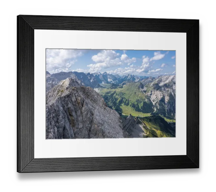 Framed Print : Mountain landscape, view over the Karwendel Mountains