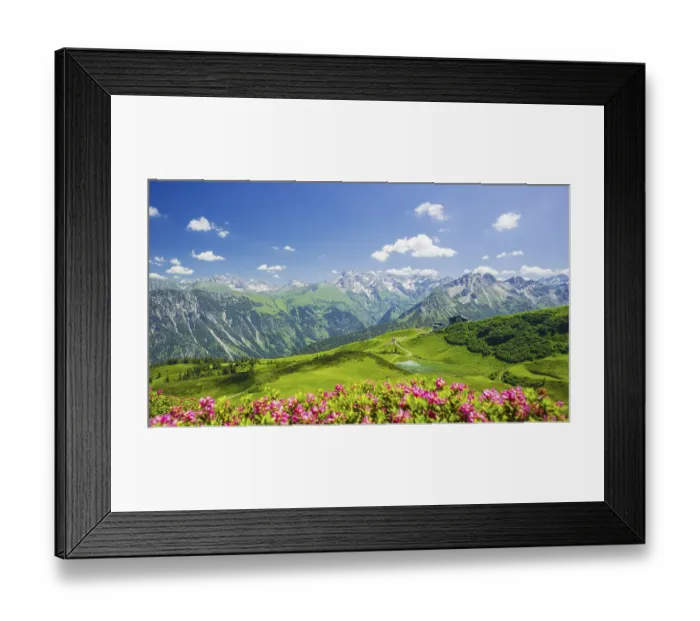 Framed Print : Panorama of the Fellhorn, central main ridge of the Allgaeu Alps