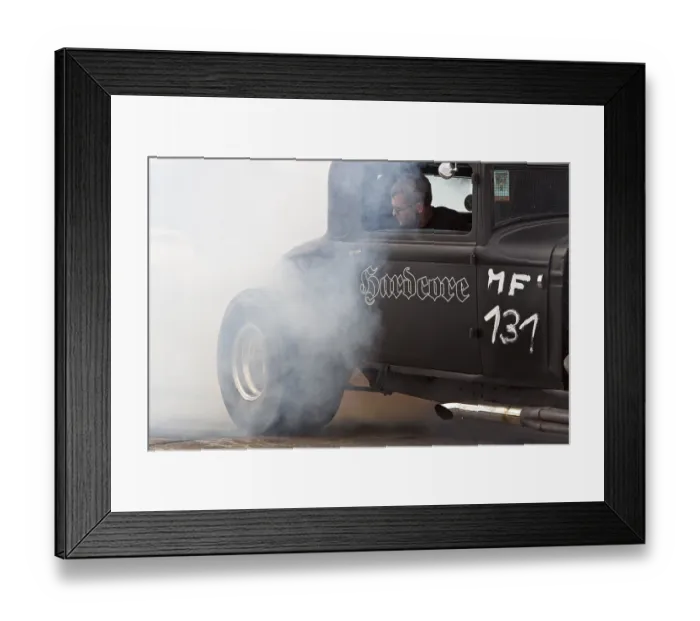 Framed Print : Participant in the Road Runner Race 61 at the warm up of his tires before the start Framed Print : Participant in the Road Runner Race 61 at the warm up of his tires before the start